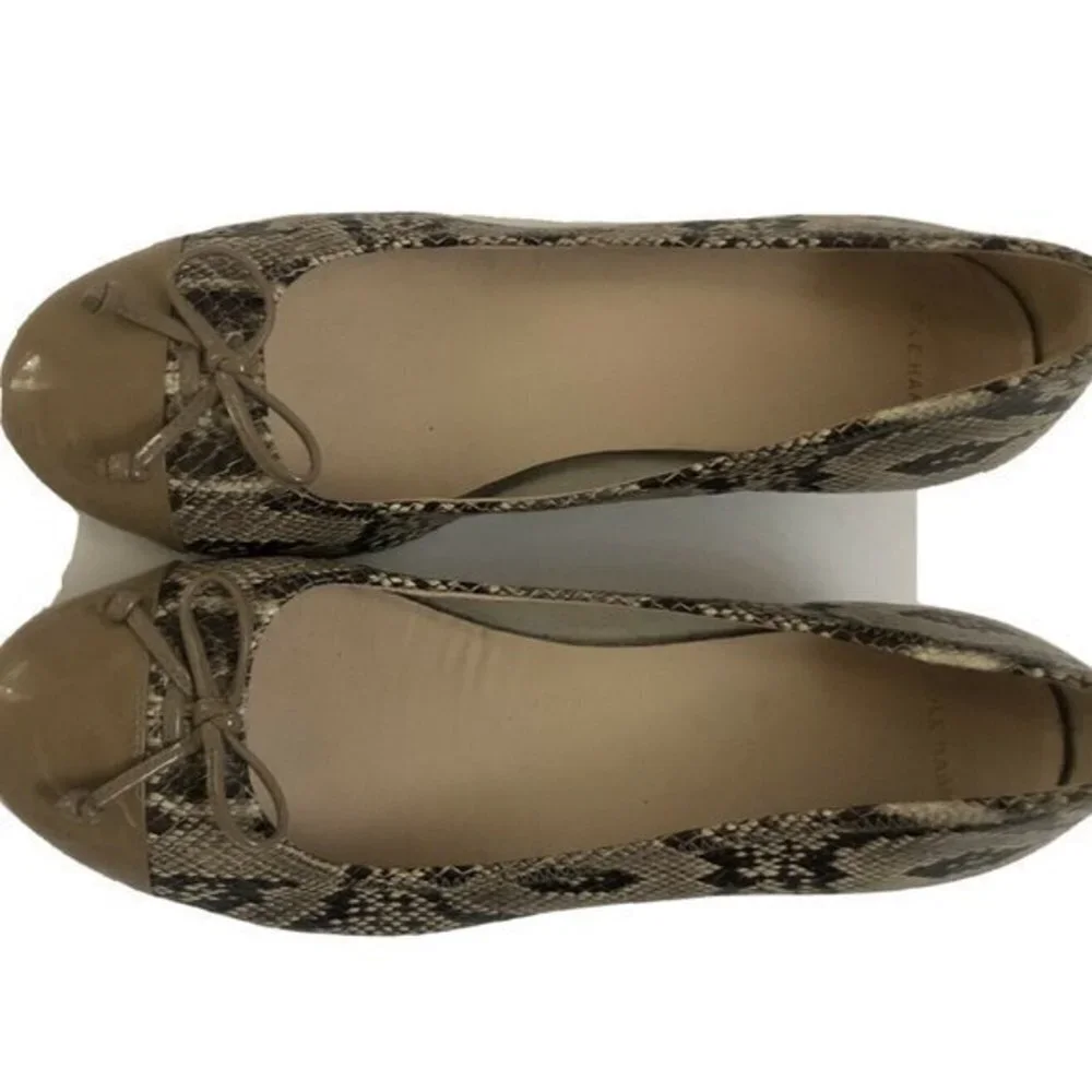Cole Haan Womens Leather Shoes 8aa Snakeskin Wedge